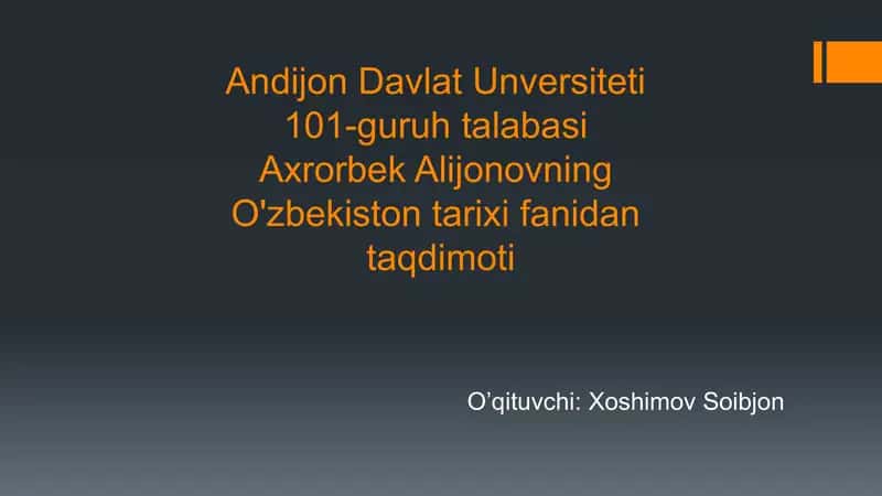 O’rta Osiyoda Paleolit Davri Manzilgohlari