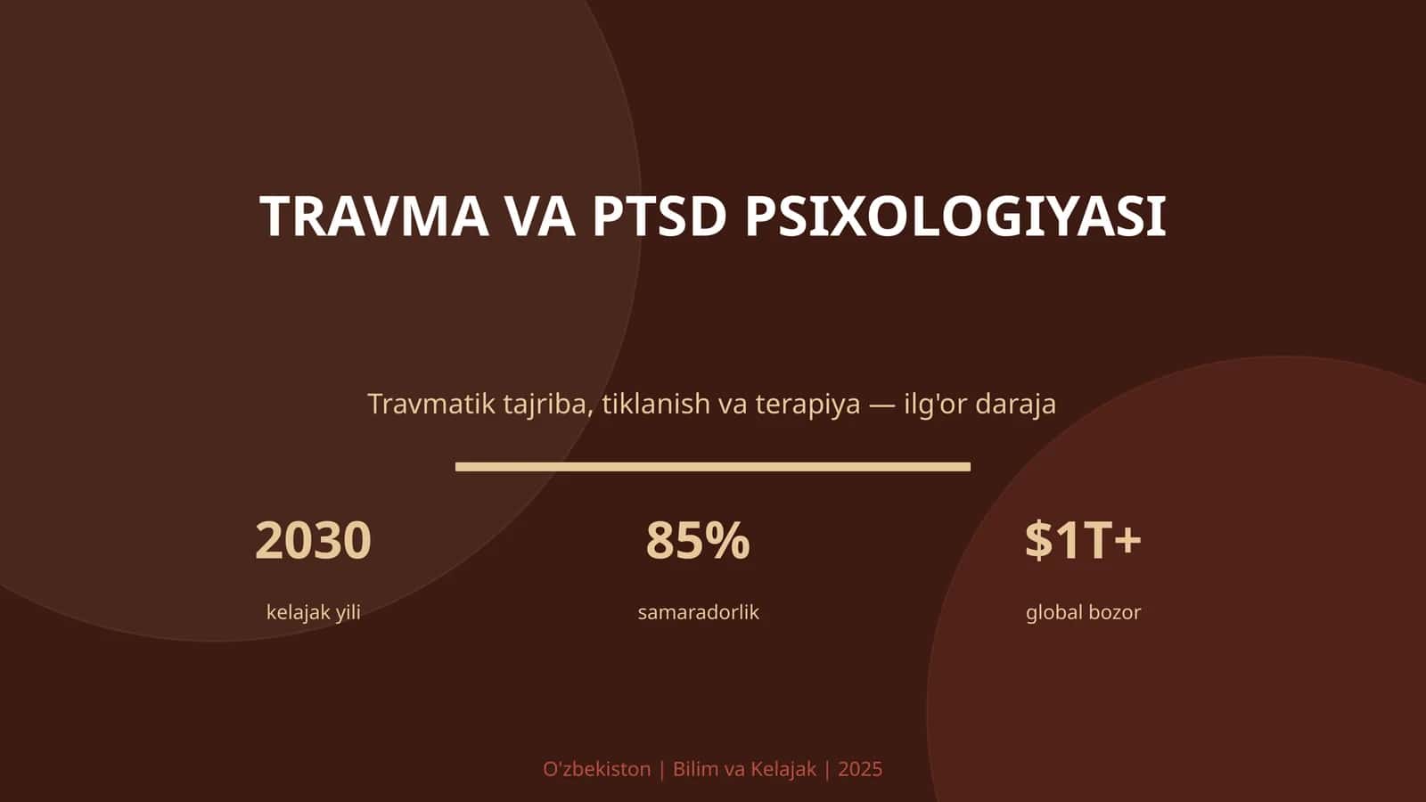 TRAVMA VA PTSD PSIXOLOGIYASI