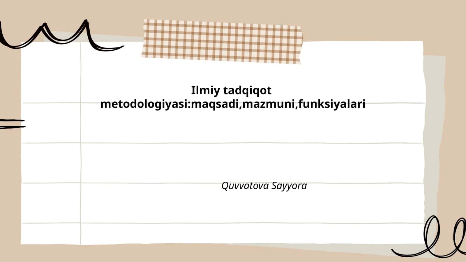 Ilmiy tadqiqot metodologiyasi