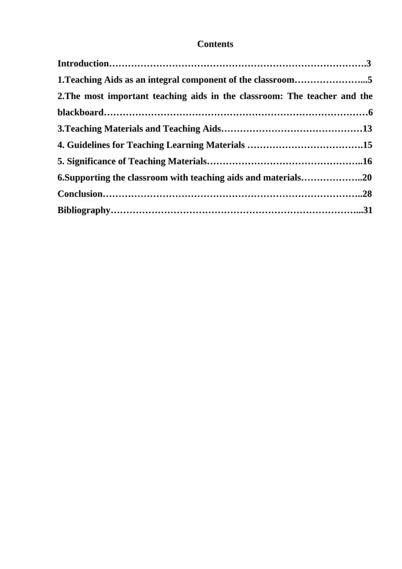Teaching Aids in the Classroom