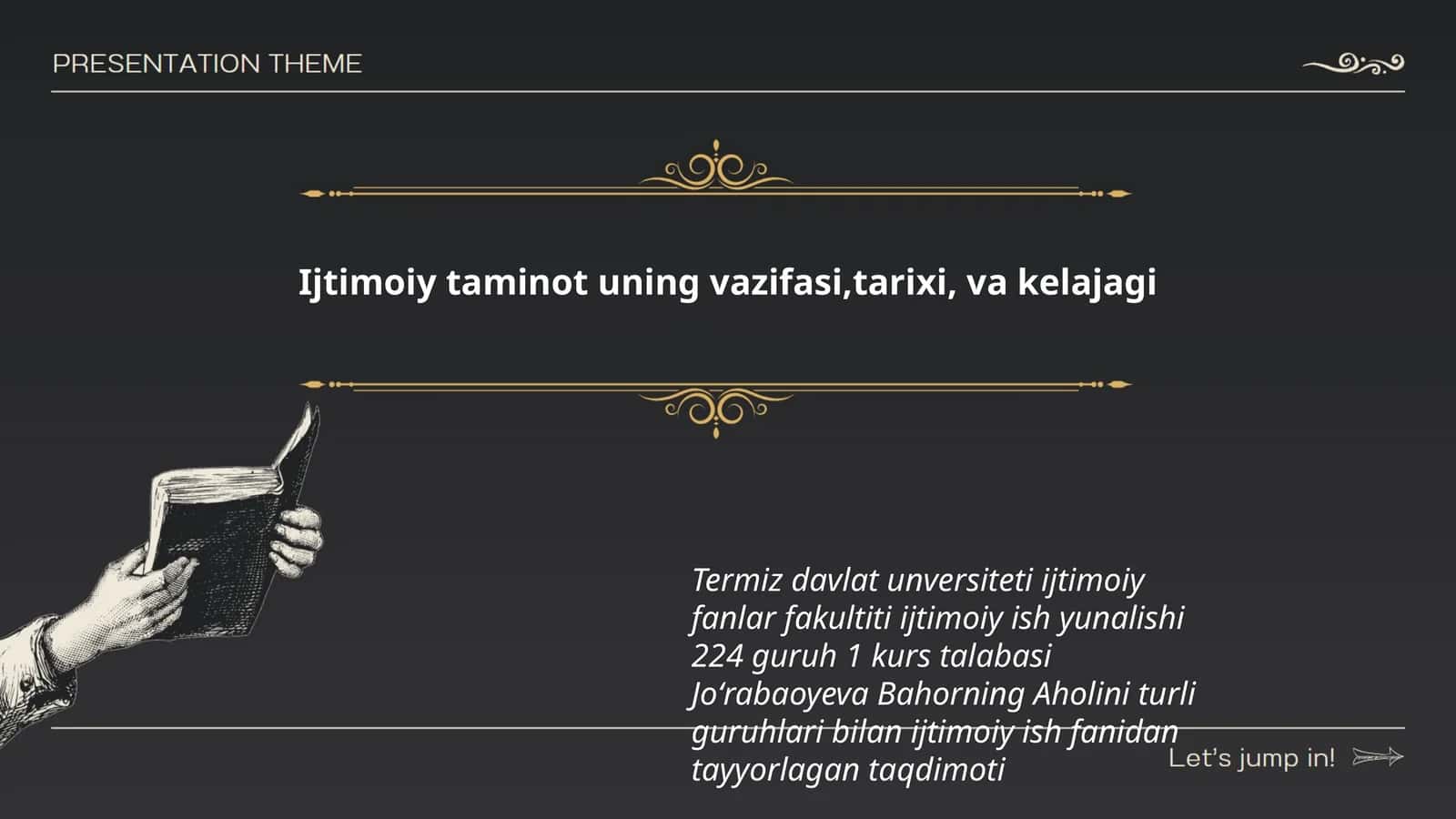Ijtimoiy taminot uning vazifasi,tarixi, va kelajagi