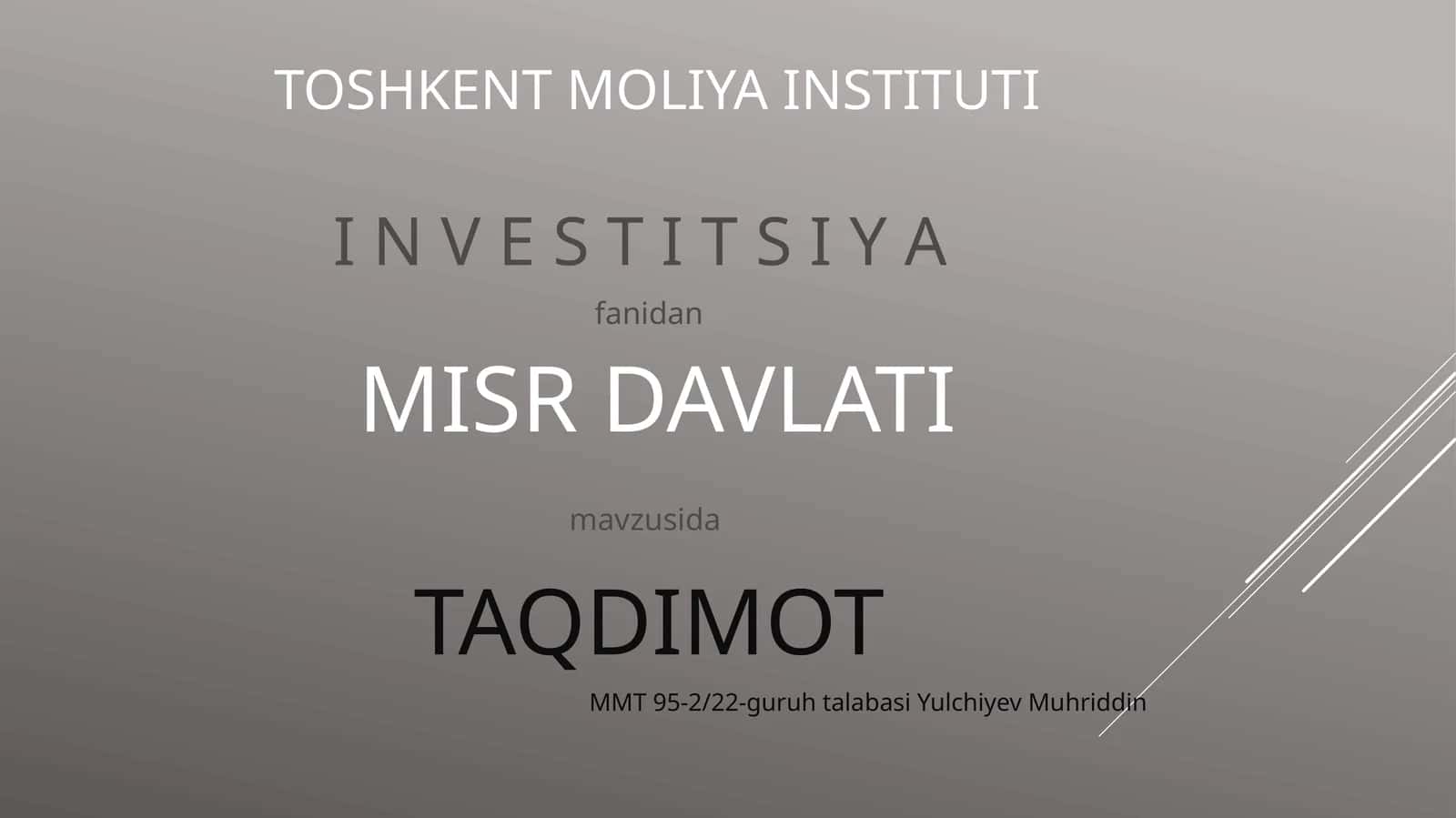 TAQDIMOT - MMT 95-2/22-guruhtalabasiYulchiyevMuhriddin