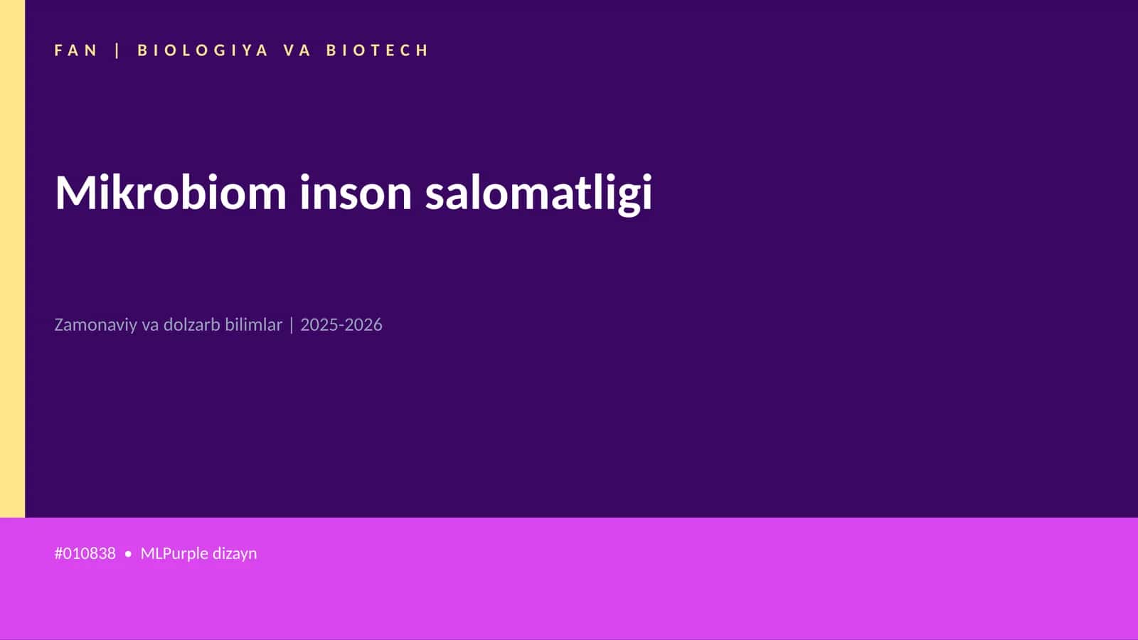 Mikrobiom inson salomatligi