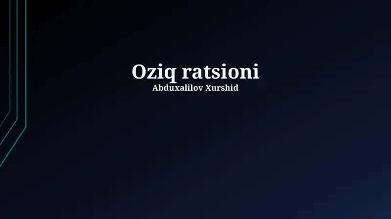 Oziq ratsioni