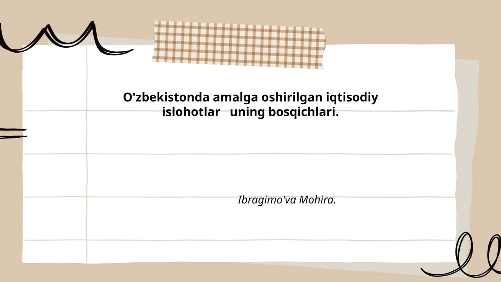 Iqtisodiy islohotlar bosqichlari