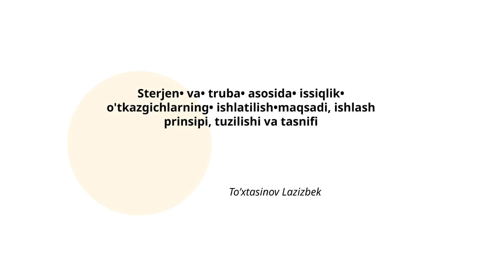 Sterjen va truba asosidagi issiqlik o'tkazgichlar: Ta'rifi