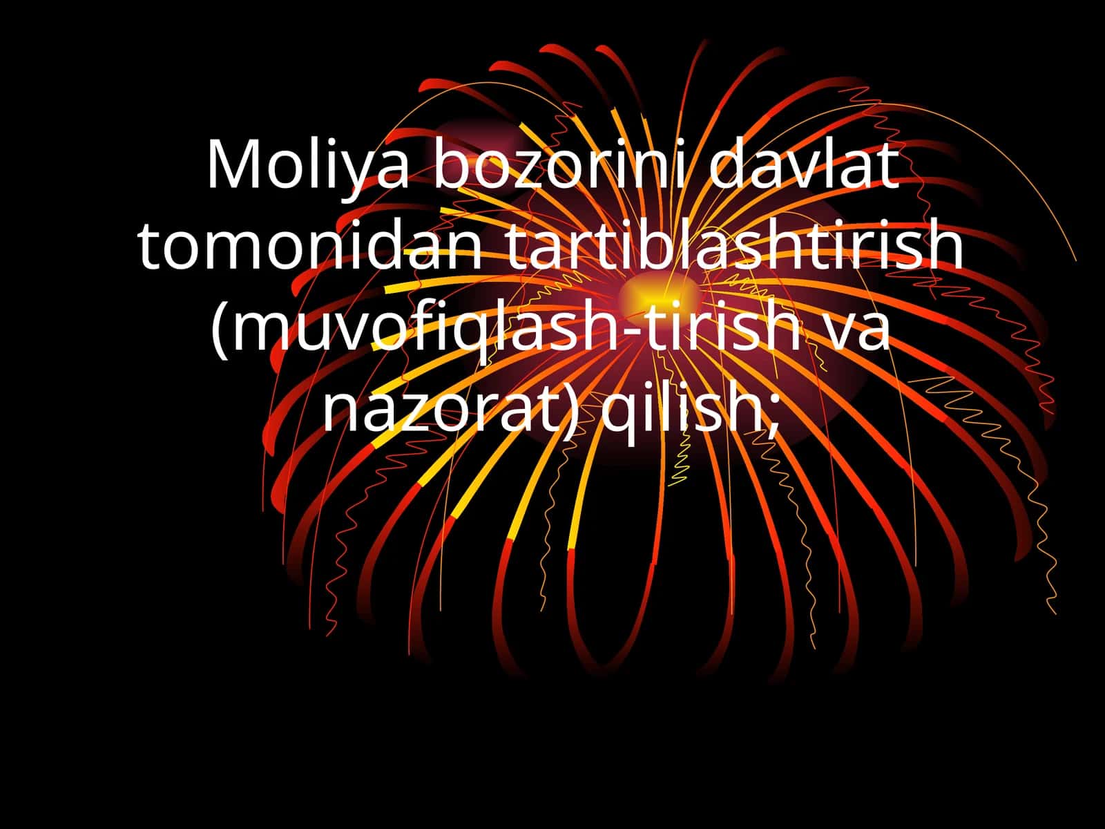 Moliya bozorini muvofiqlashtirish asoslari
