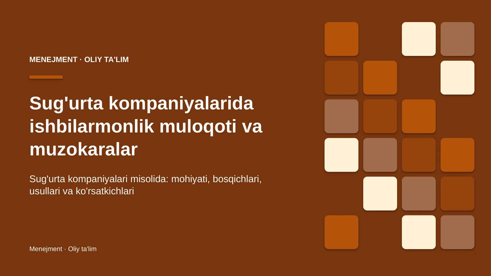 sug'urta kompaniyalarida ishbilarmonlik muloqoti va muzokaralar 1297