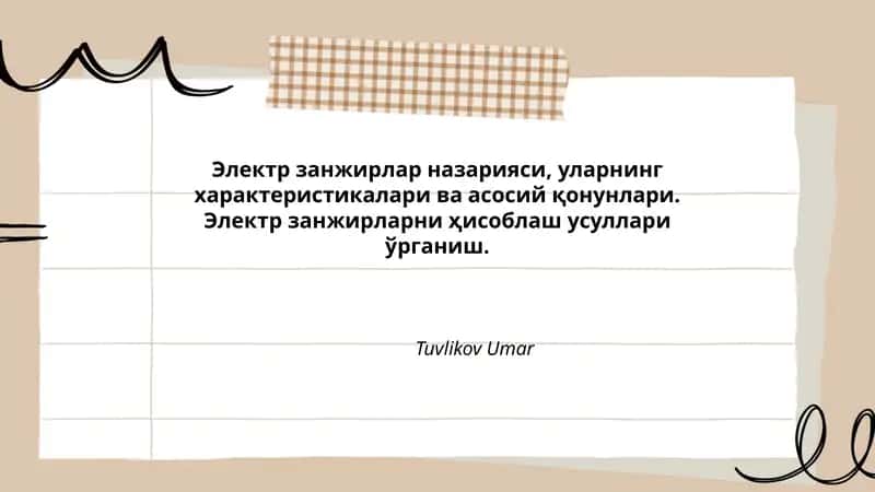 Elektr zanjiri