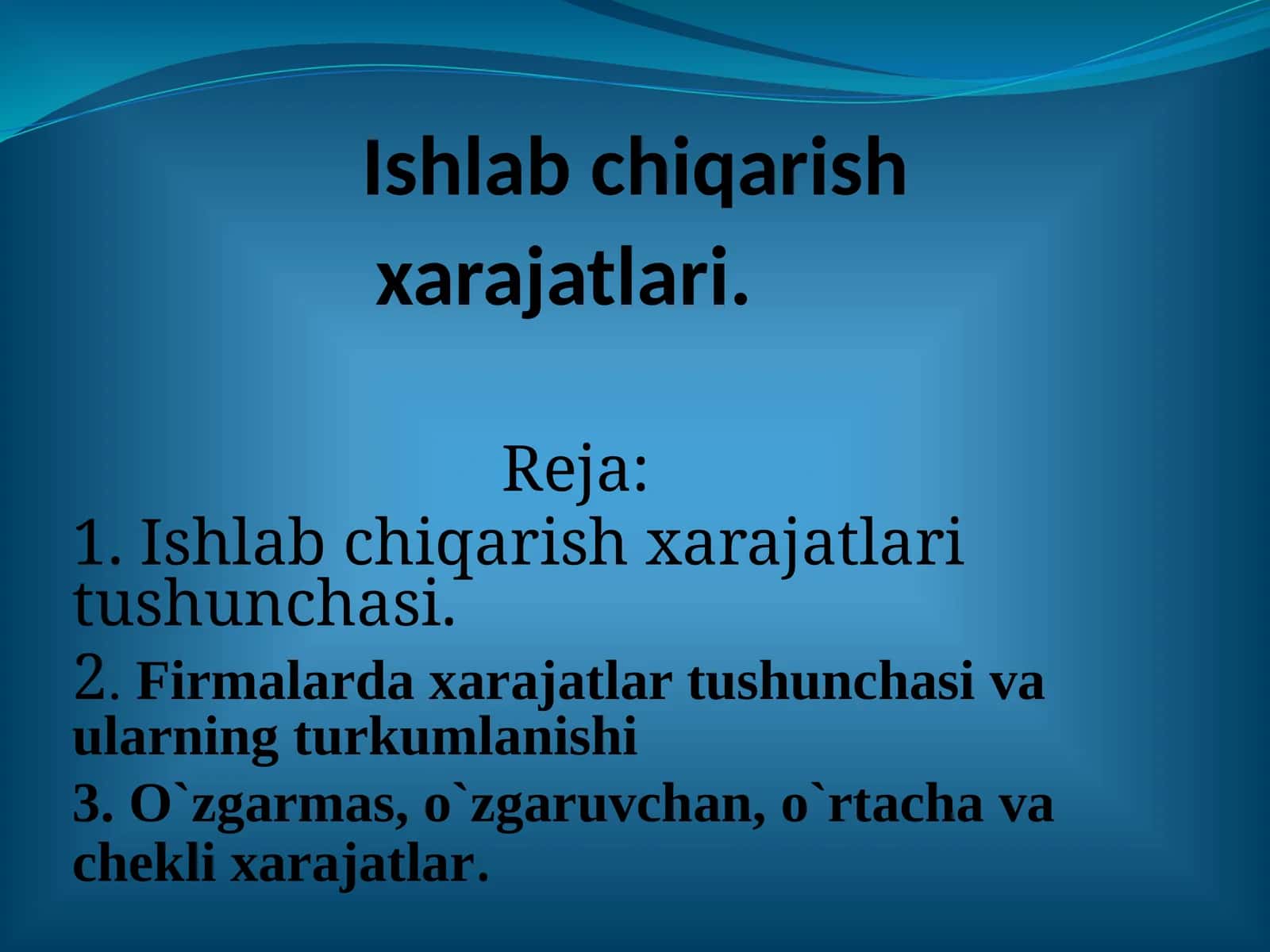 Ishlabchiqarishxarajatlari