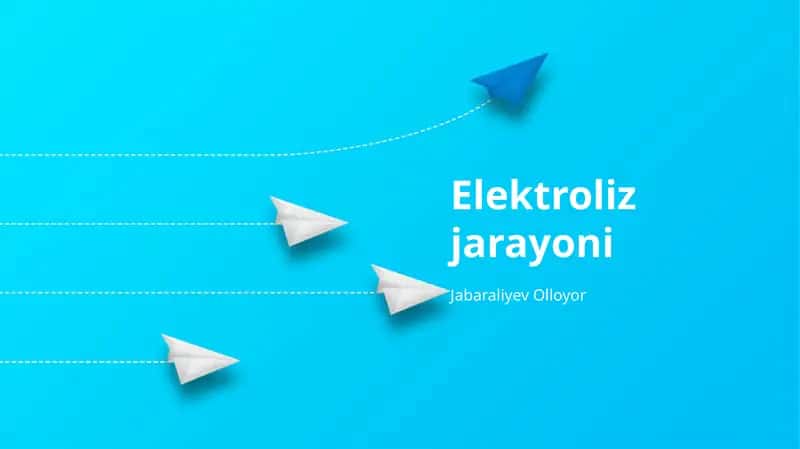 Elektroliz jarayoni