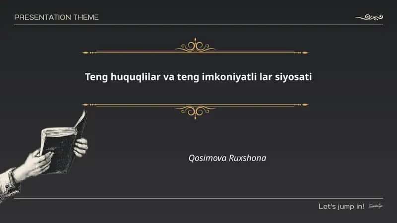 Teng huquqlilar va teng imkoniyatli lar siyosati