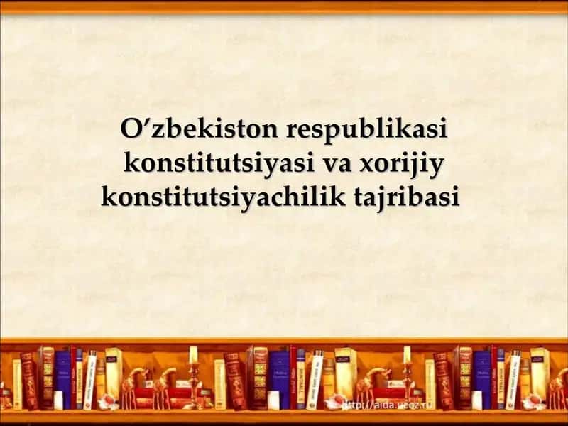 O’zbekiston Respublikasi Konstitutsiyasi