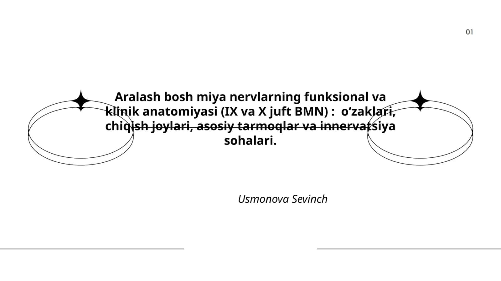 Aralash bosh miya nervlarning funksional va klinik anatomiyasi (IX va X juft BMN)