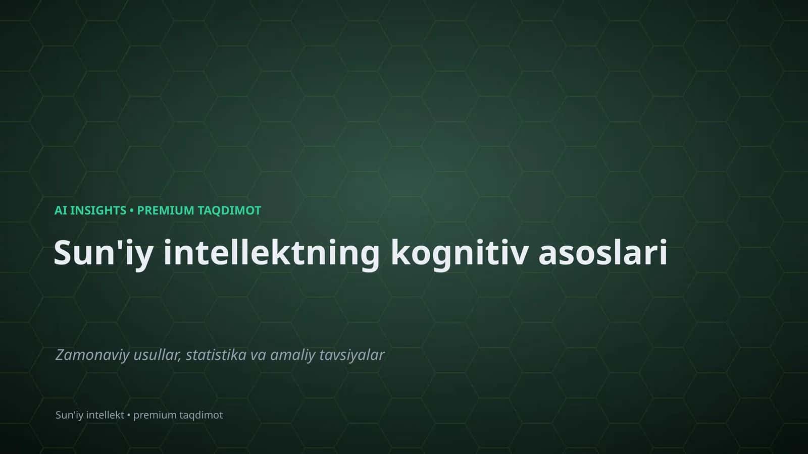 Sun'iy intellektning kognitiv asoslari