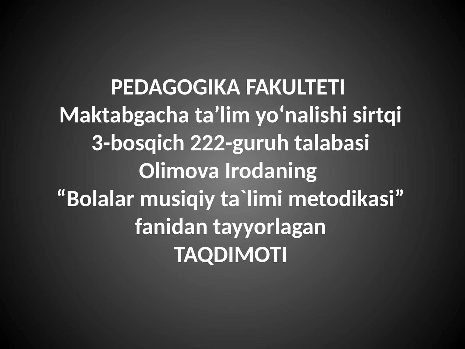 Musiqiy faoliyat turlari