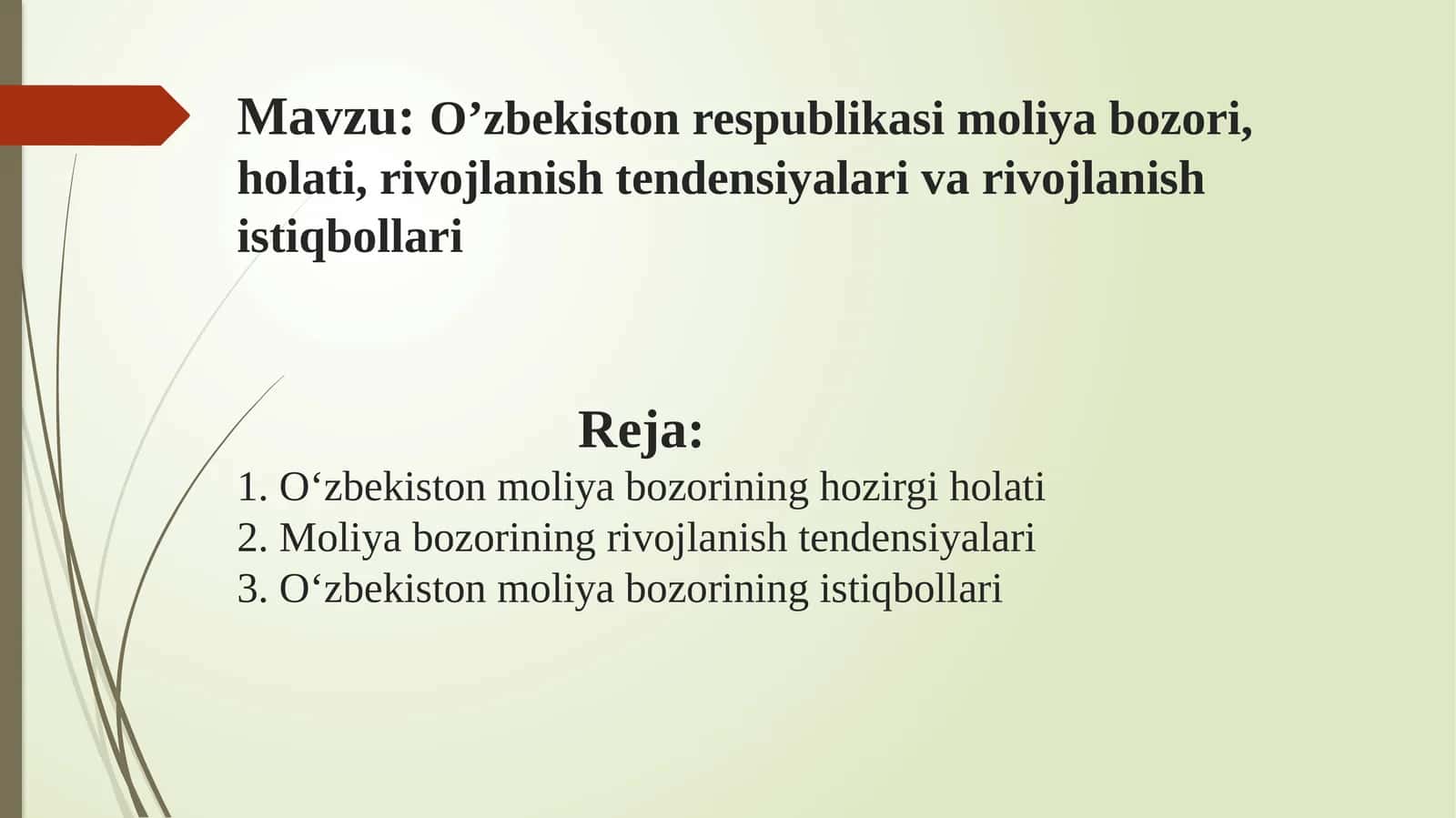 Oʻzbekiston Respublikasi moliya bozori