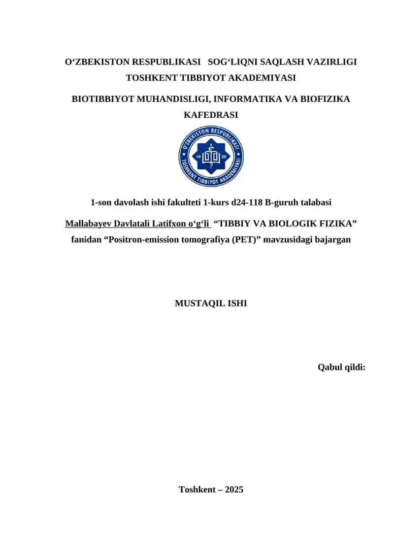 Positron-emission tomografiya (PET)