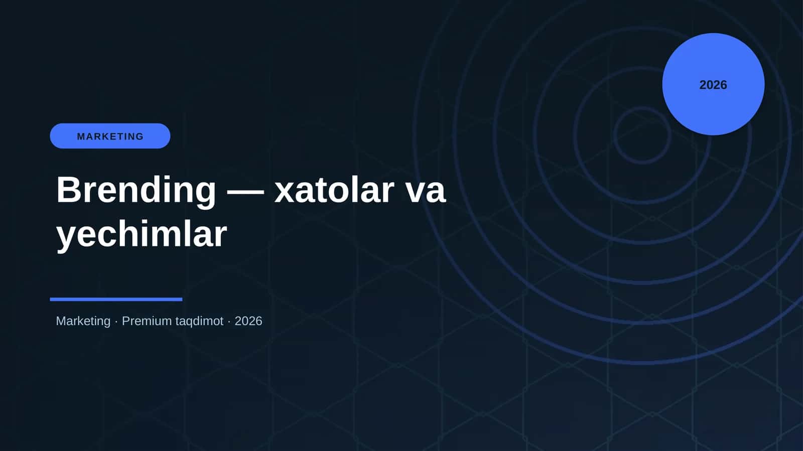 Brending — xatolar va yechimlar