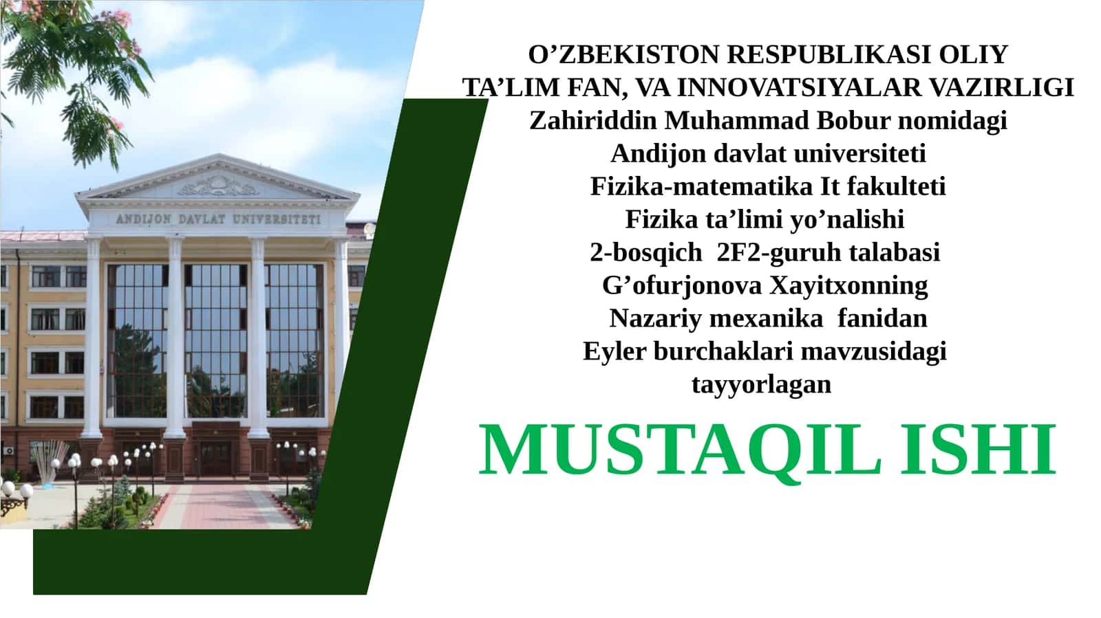 Eylerburchaklar va ularning qo'llanishi