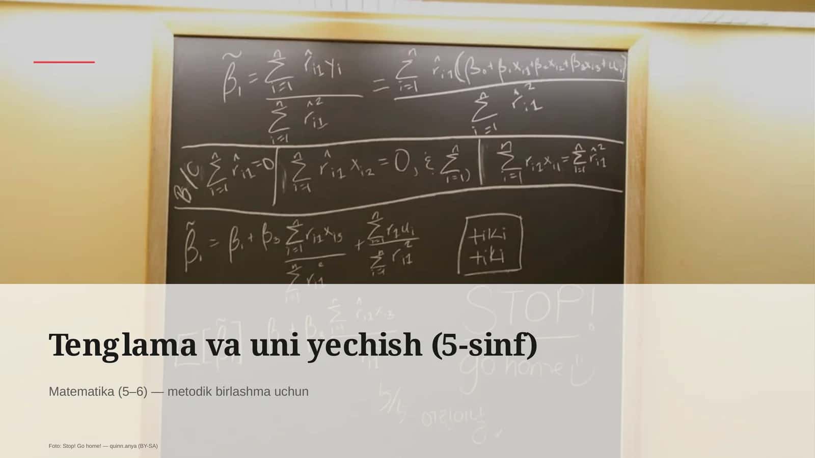 Matematika (5–6) - Tenglama va uni yechish (5-sinf)