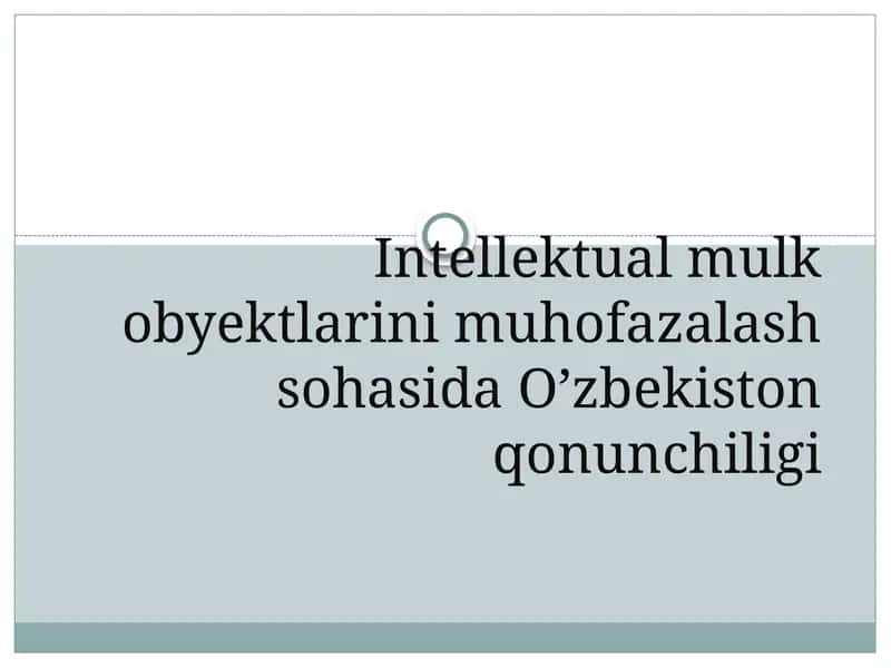 O‘zbekiston Respublikasi Konstitusiyasi