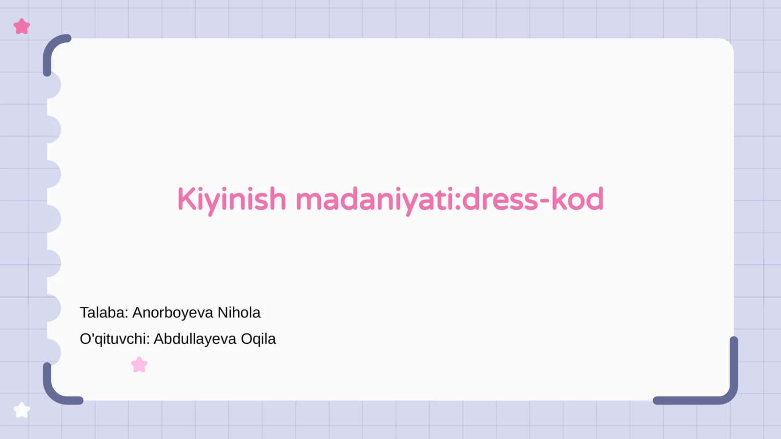 Kiyinish madaniyati (Dress-kod)