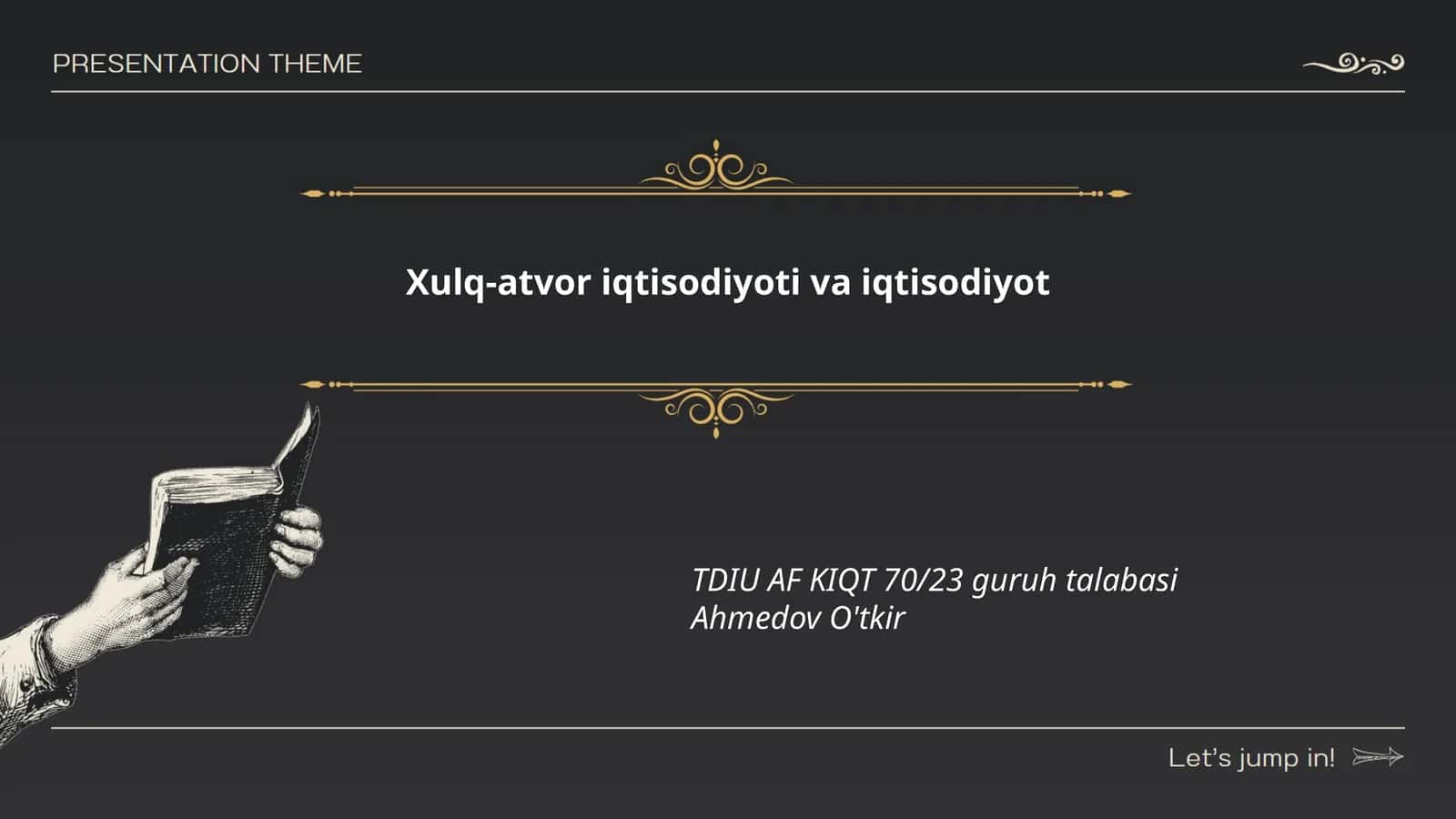 Xulq-atvor iqtisodiyoti va iqtisodiyot