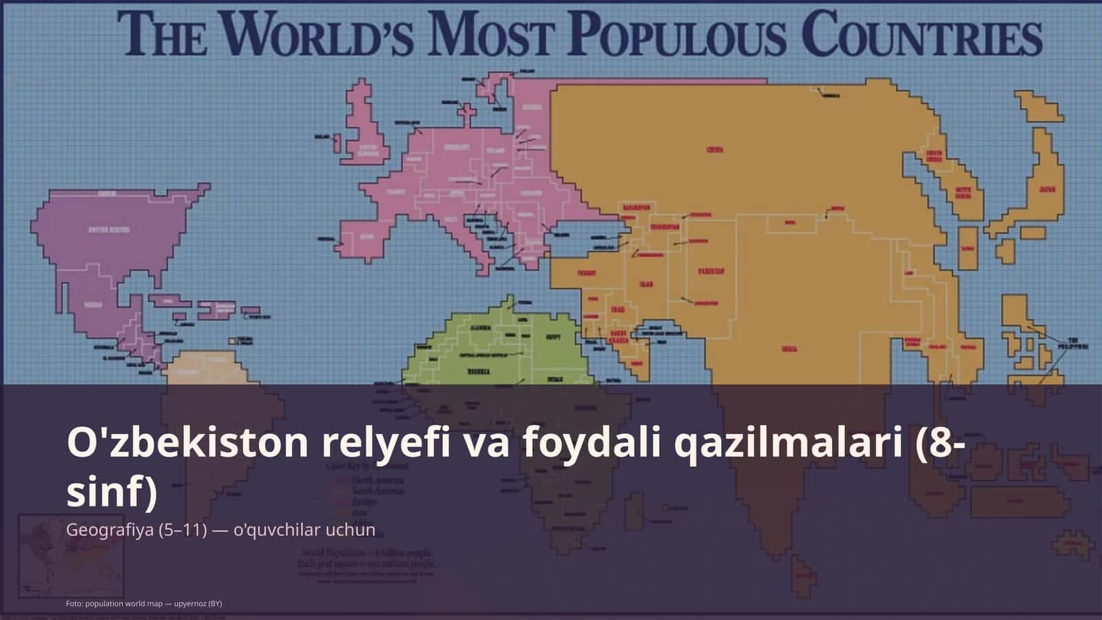 O'zbekiston relyefi va foydali qazilmalari (8-sinf)