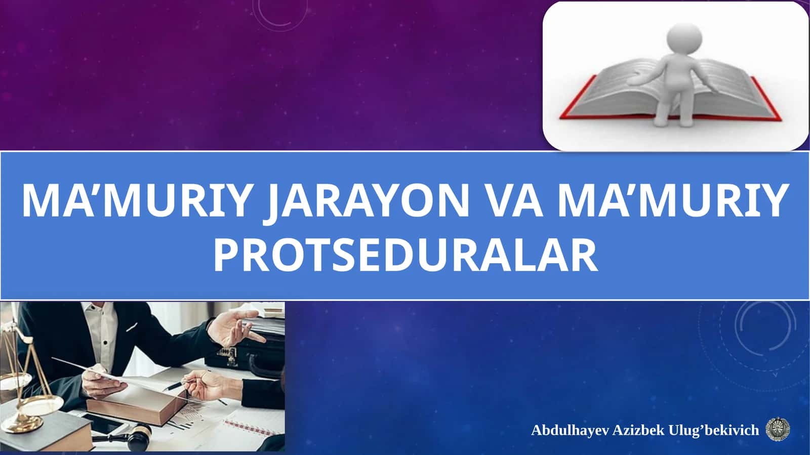 Ma’muriy jarayon va ma’muriy protseduralar