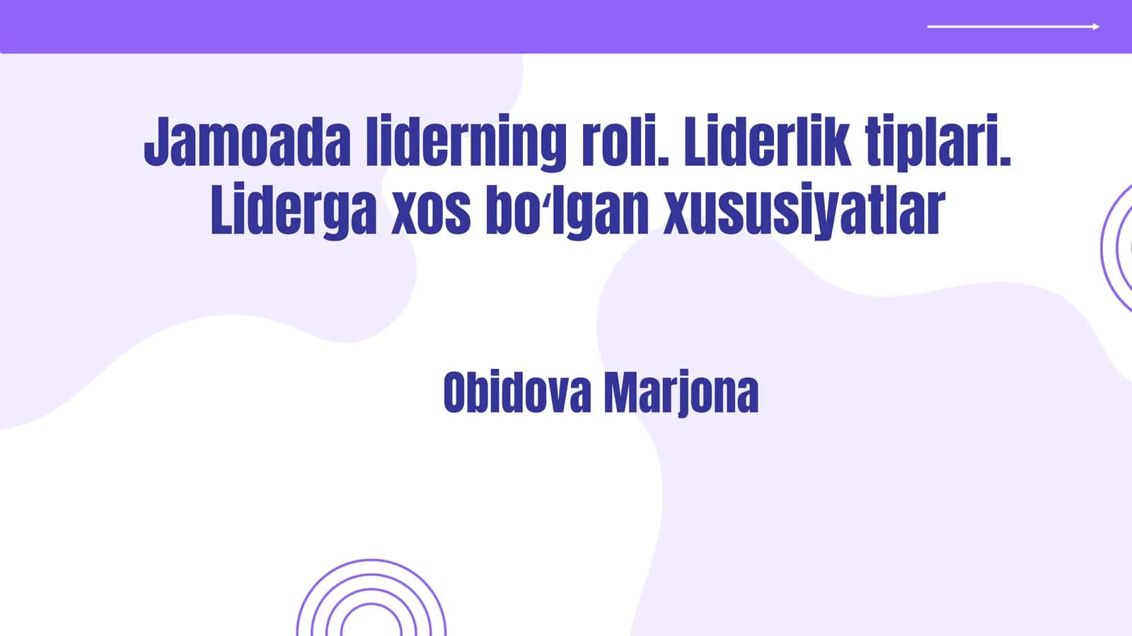 Jamoada liderning roli