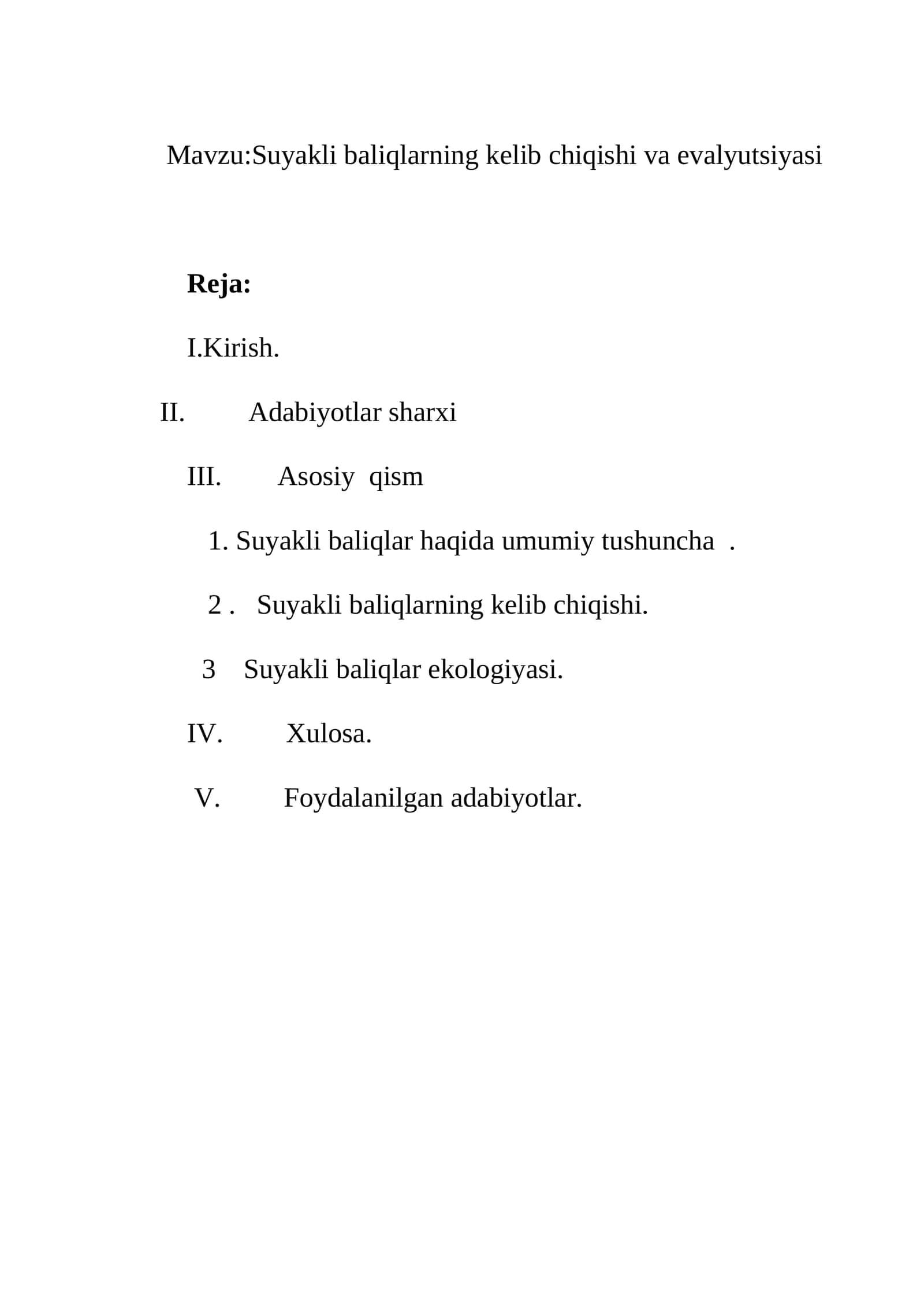 Suyakli baliqlarning kelib chiqishi va evalyutsiyasi