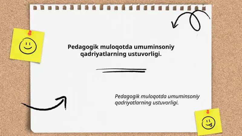 Pedagogik muloqotda umuminsoniy qadriyatlarning ustuvorligi
