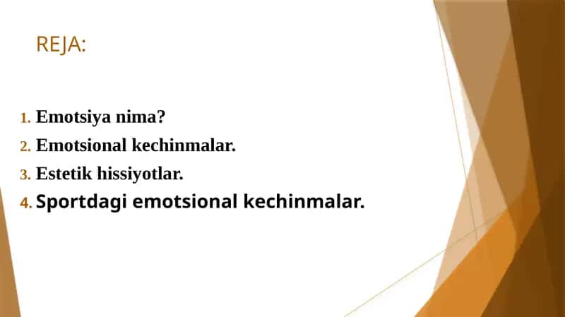 SPORT FAOLIYATIDA EMOTSIONAL HOLATLARNING AHAMIYAT