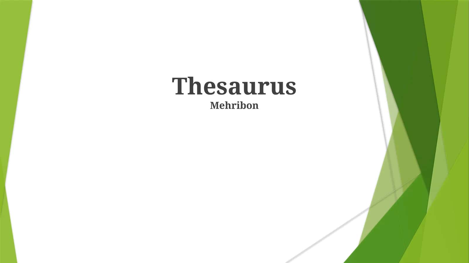Thesaurus