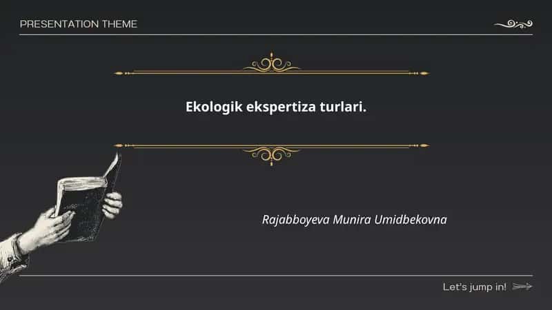 Ekologik ekspertiza turlari