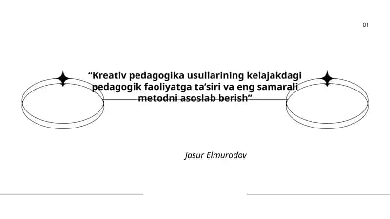 Kreativ pedagogika usullarining kelajakdagi pedagogik faoliyatga ta’siri va eng samarali metodni asoslab berish