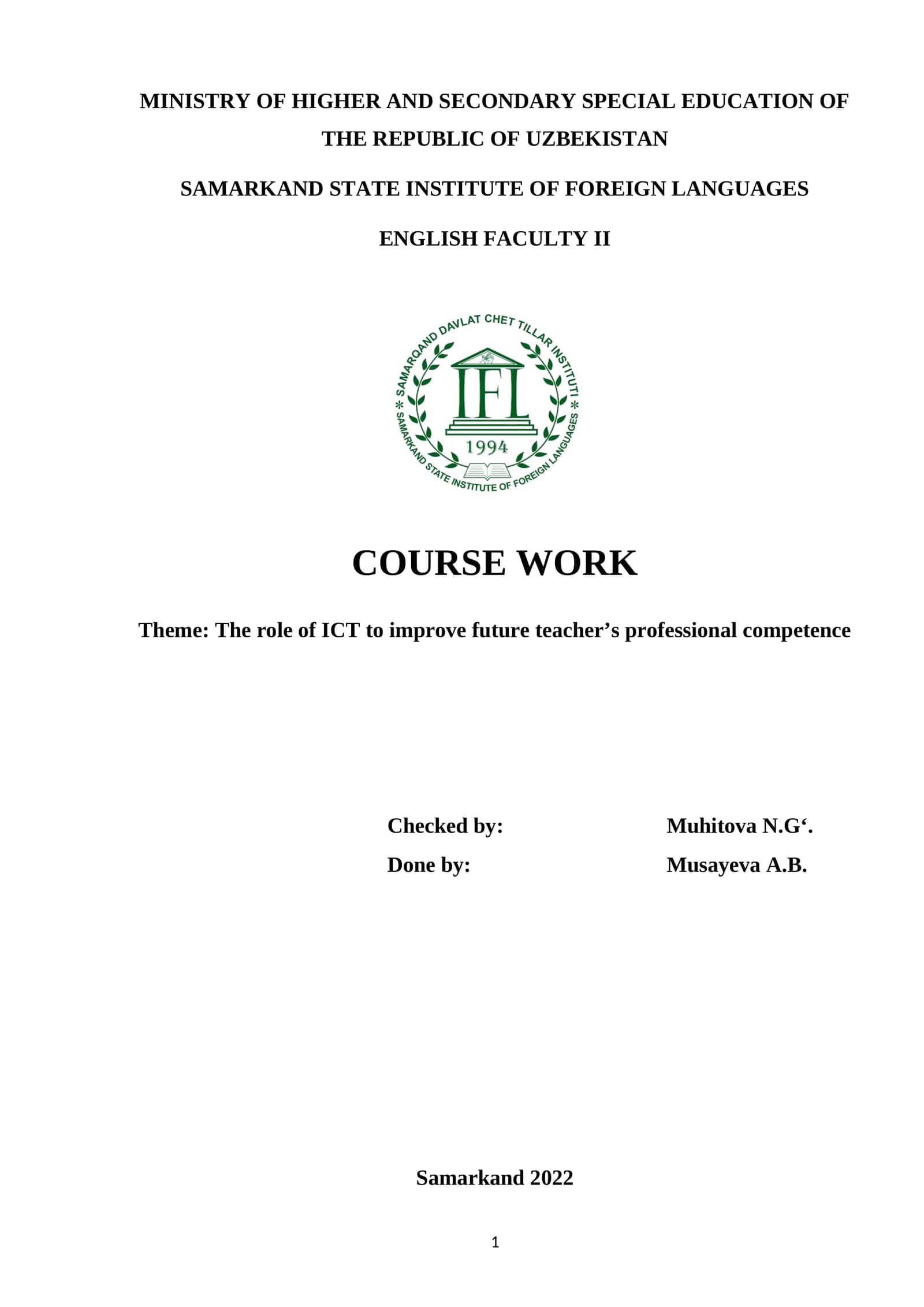 Role of ICT in Improving Teacher's Competence