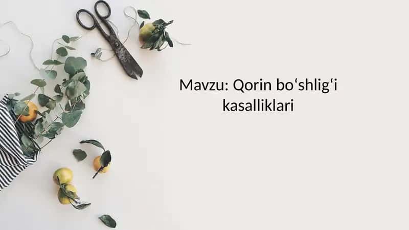 Qorin boʻshligʻi kasalliklari