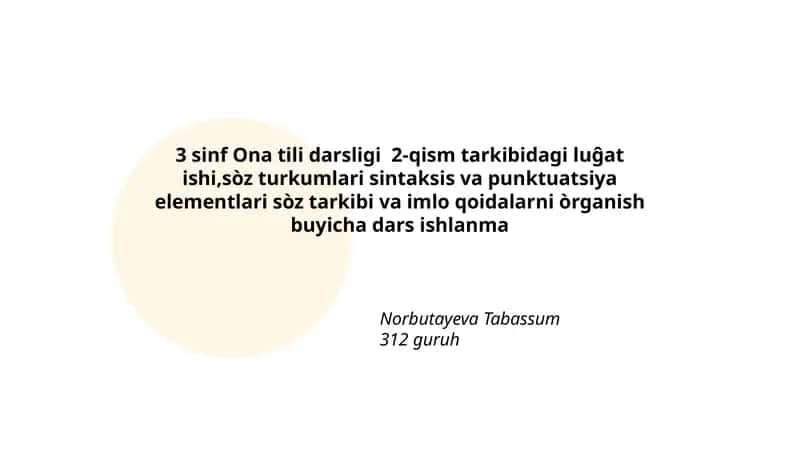 3 sinf Ona tili darsligi