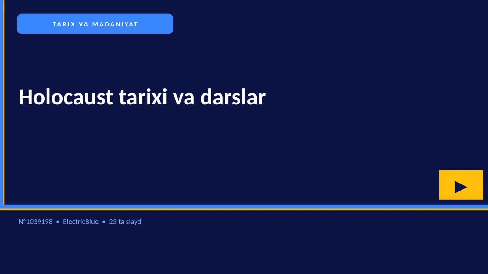 Holocaust tarixi va darslar