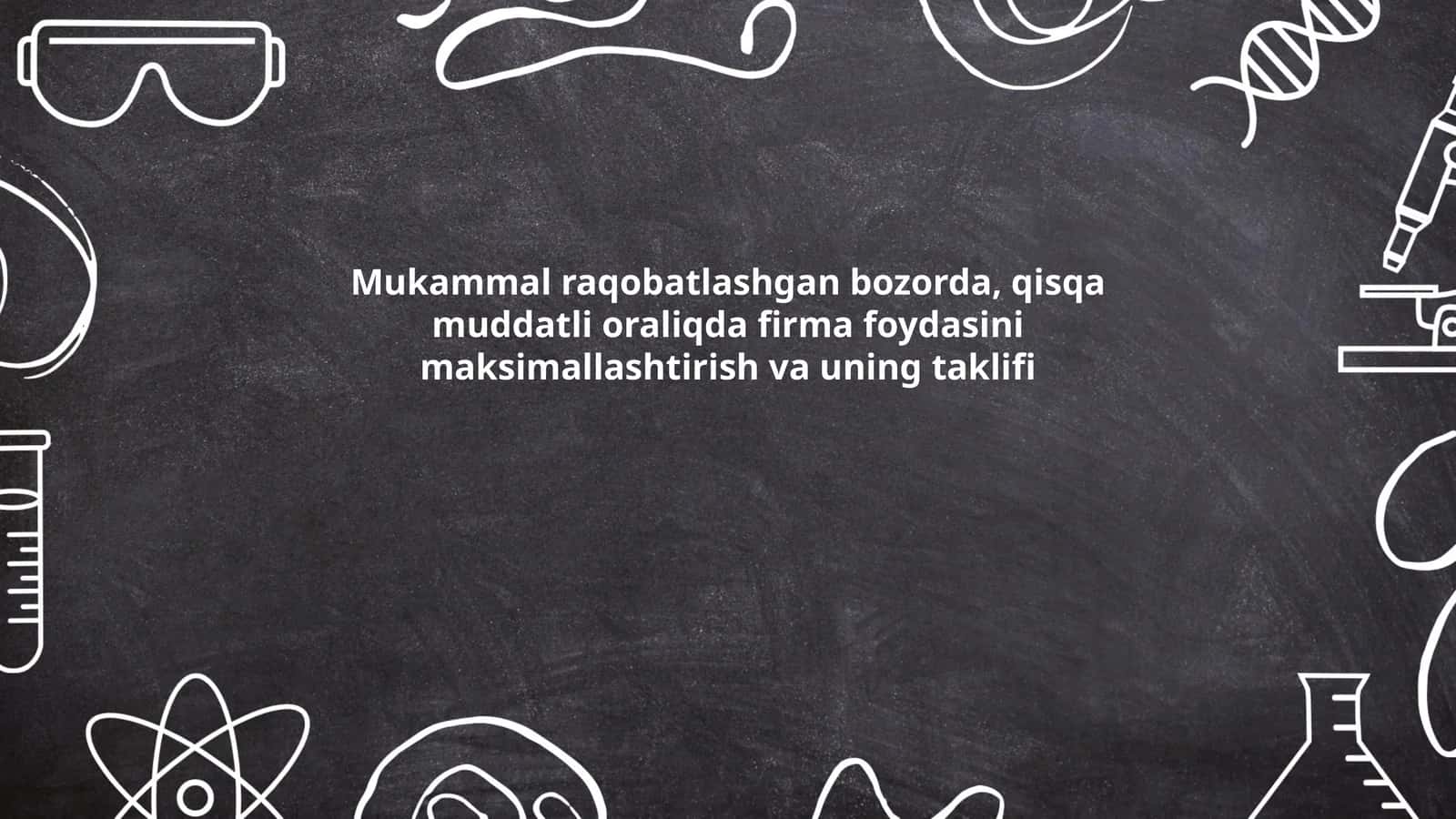 Mukammal raqobat sharoitlari
