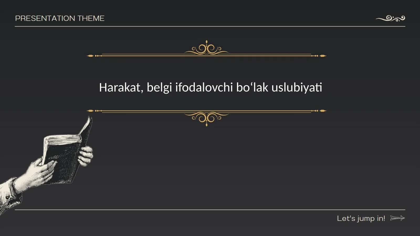 Harakat, belgi ifodalovchi boʻlak uslubiyati