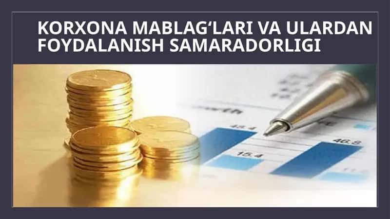 Korxona mablag‘lari va ulardan foydalanish samaradorligi