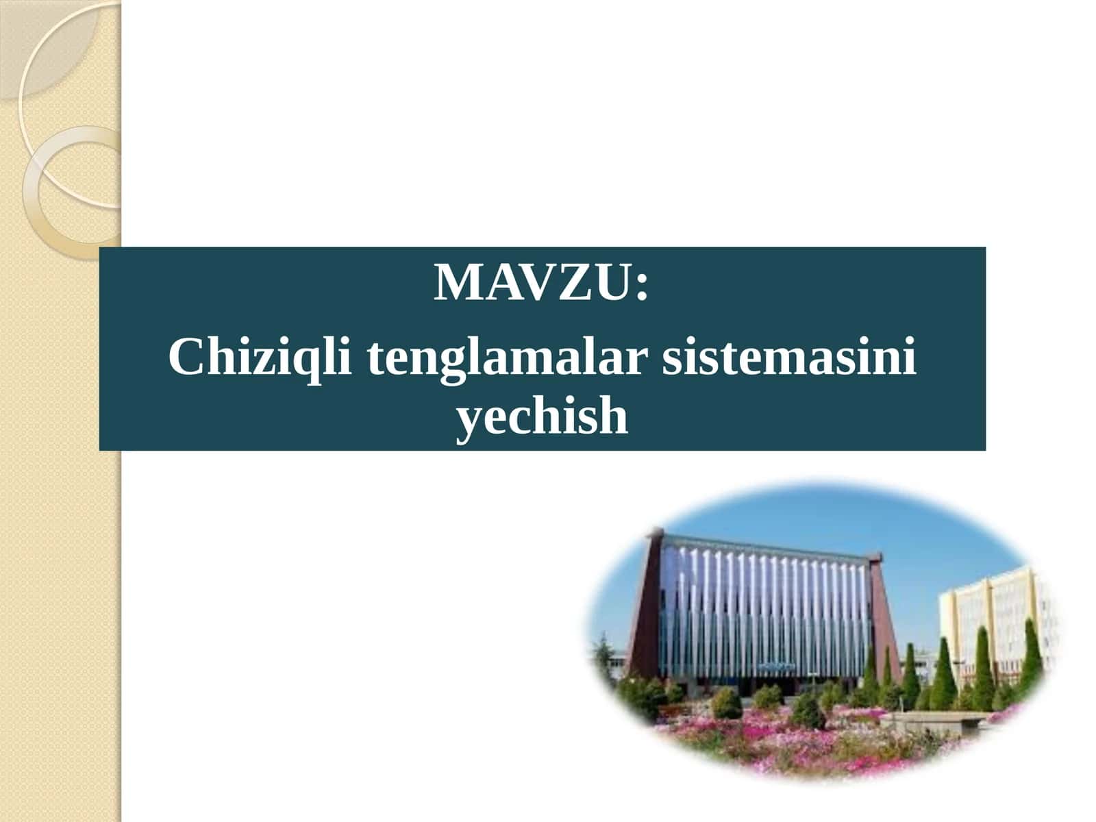 Chiziqli tenglamalar sistemasini yechish