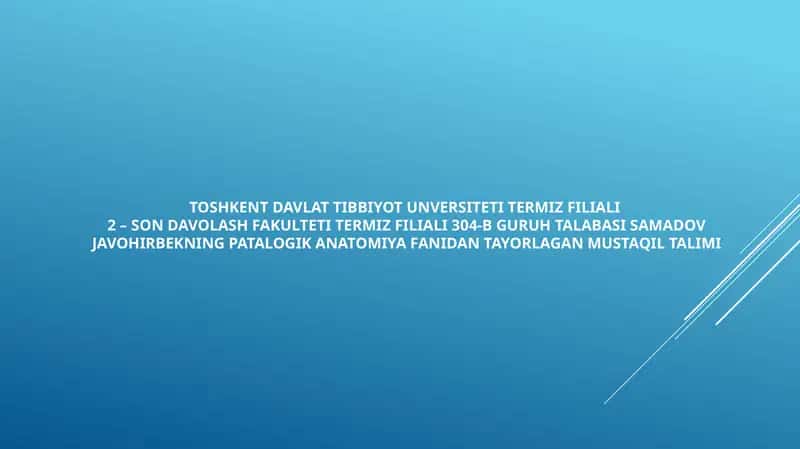 vena limfa tomirlari patalogiyasi tomirlarga aralashishdagi patalogiya intervensi
