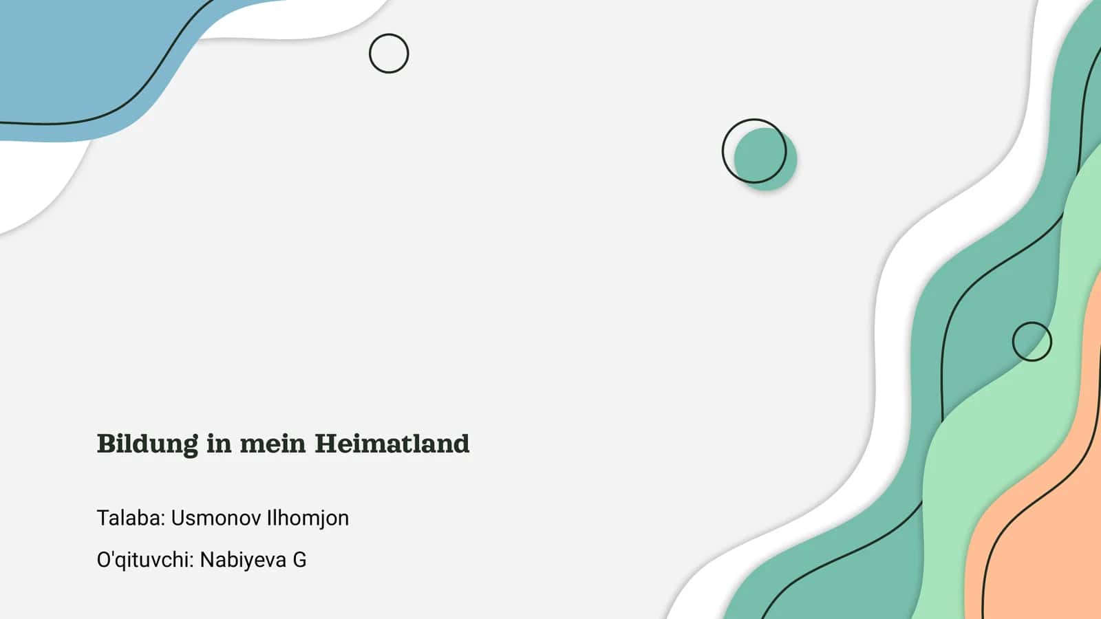 Bildung in mein Heimatland