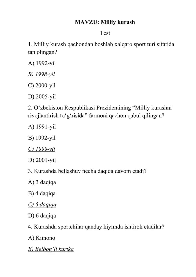 Milliy kurash