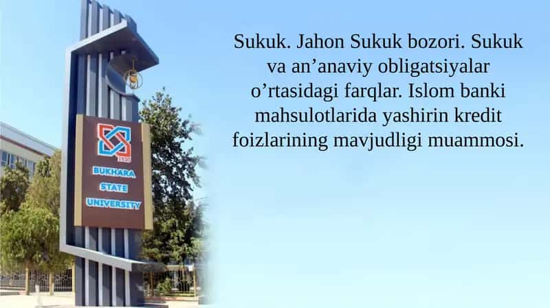 Sukuk. Jahon Sukuk bozori.