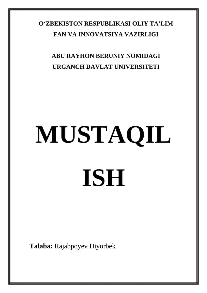 MT1 – Qishloq xo‘jaligi mahsulotlarini saqlash usullari